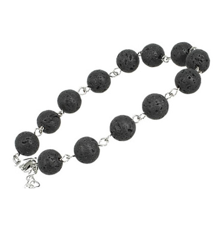 bracelet pierre de lave perles