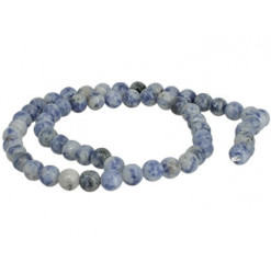 jaspe spot bleu fil perles naturelles