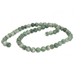 jaspe vert spot fil de perles