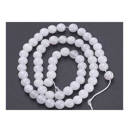 fil de perles agate blanche