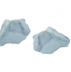 calcédoine bleue cristallisée pierre brute