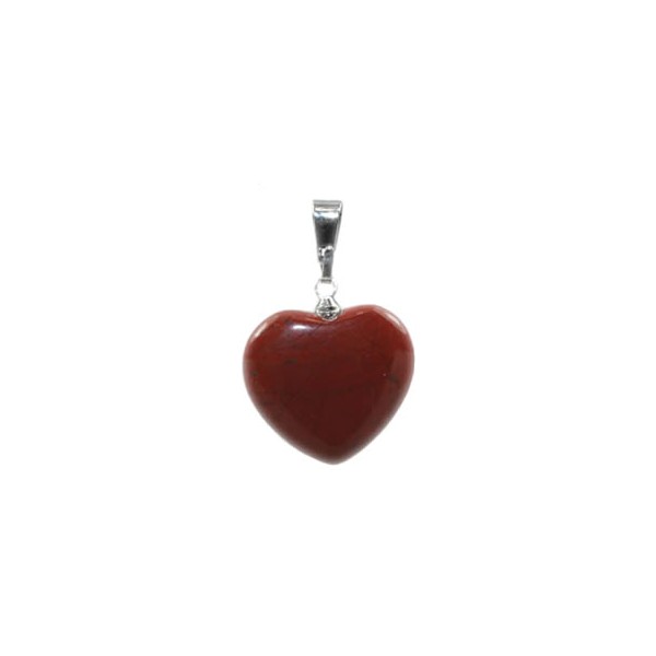 pendentif coeur jaspe rouge