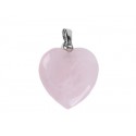 pendentif coeur quartz rose