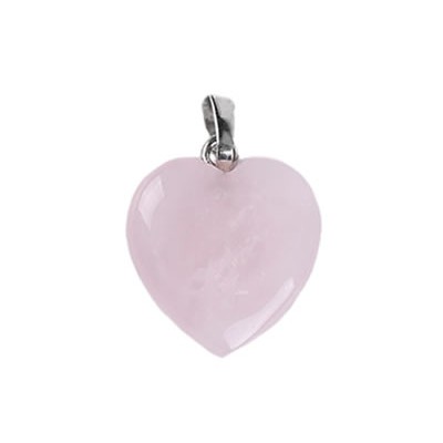 pendentif coeur quartz rose