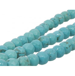perles facettées turquoise