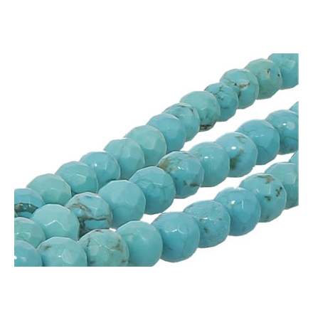 turquoise perles facettées