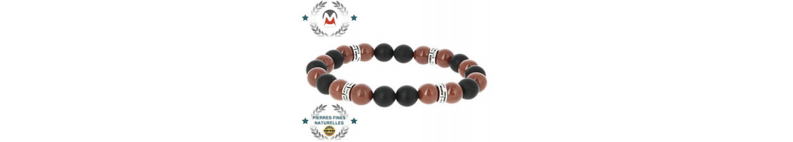 Bracelets collection Black Pearl en Agate Noire - Minerals Store