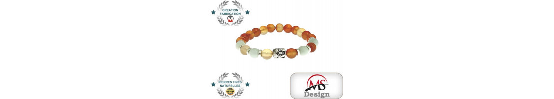Bracelets perle de lithothérapie collection Equilibre - Minerals Store