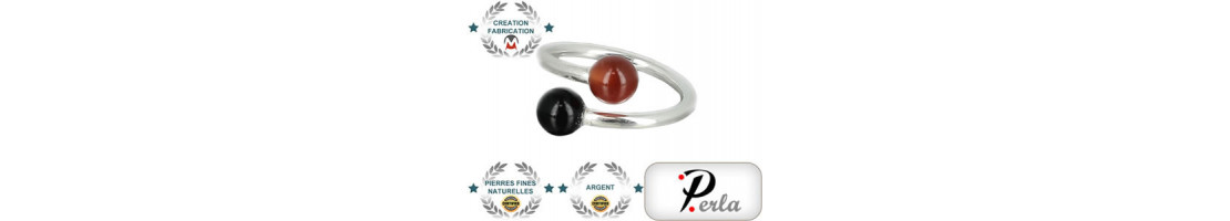 Bagues perles fines naturelles sur Argent 925 - Collection Perla